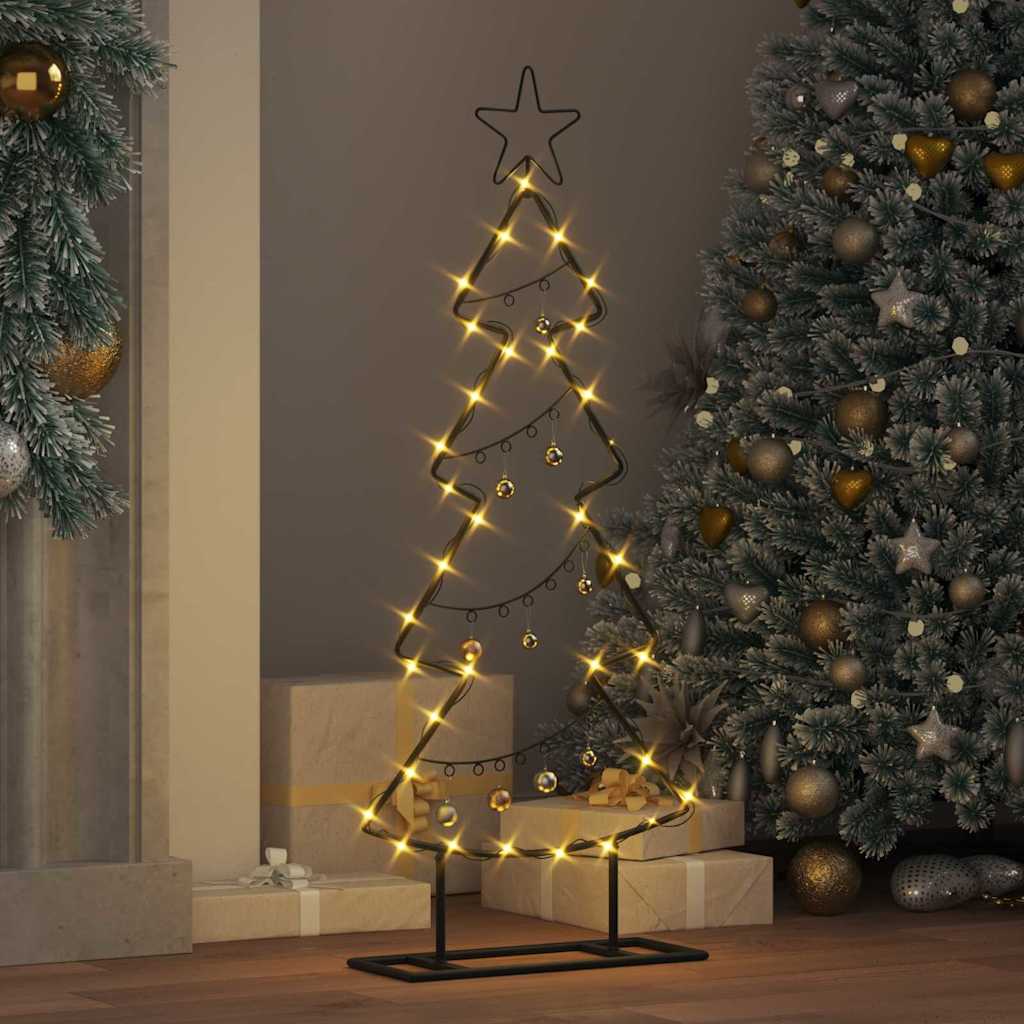 Metall-Weihnachtsbaum mit Ständer KUOPIO 90 cm Stahl Schwarz