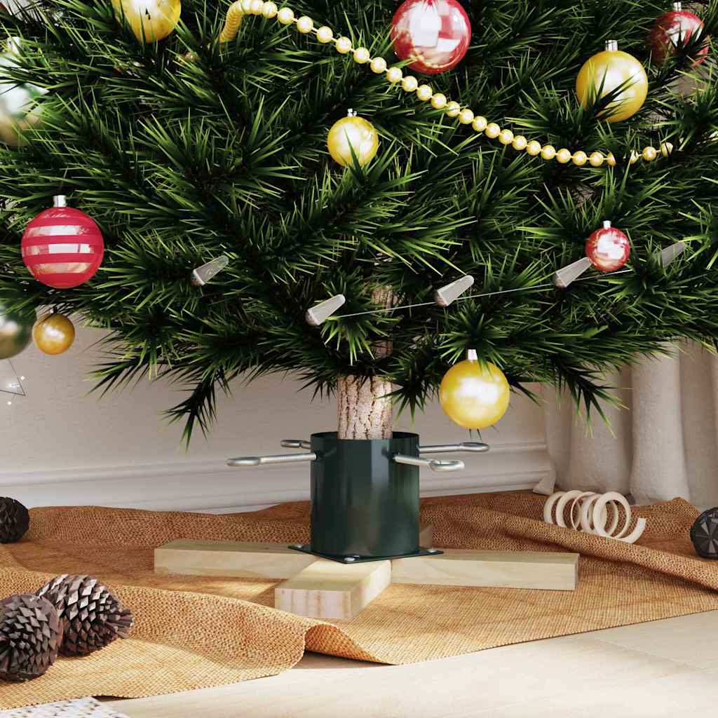 Weihnachtsbaumständer Grün 50 x 50 x 16 cm Massives Kiefernholz