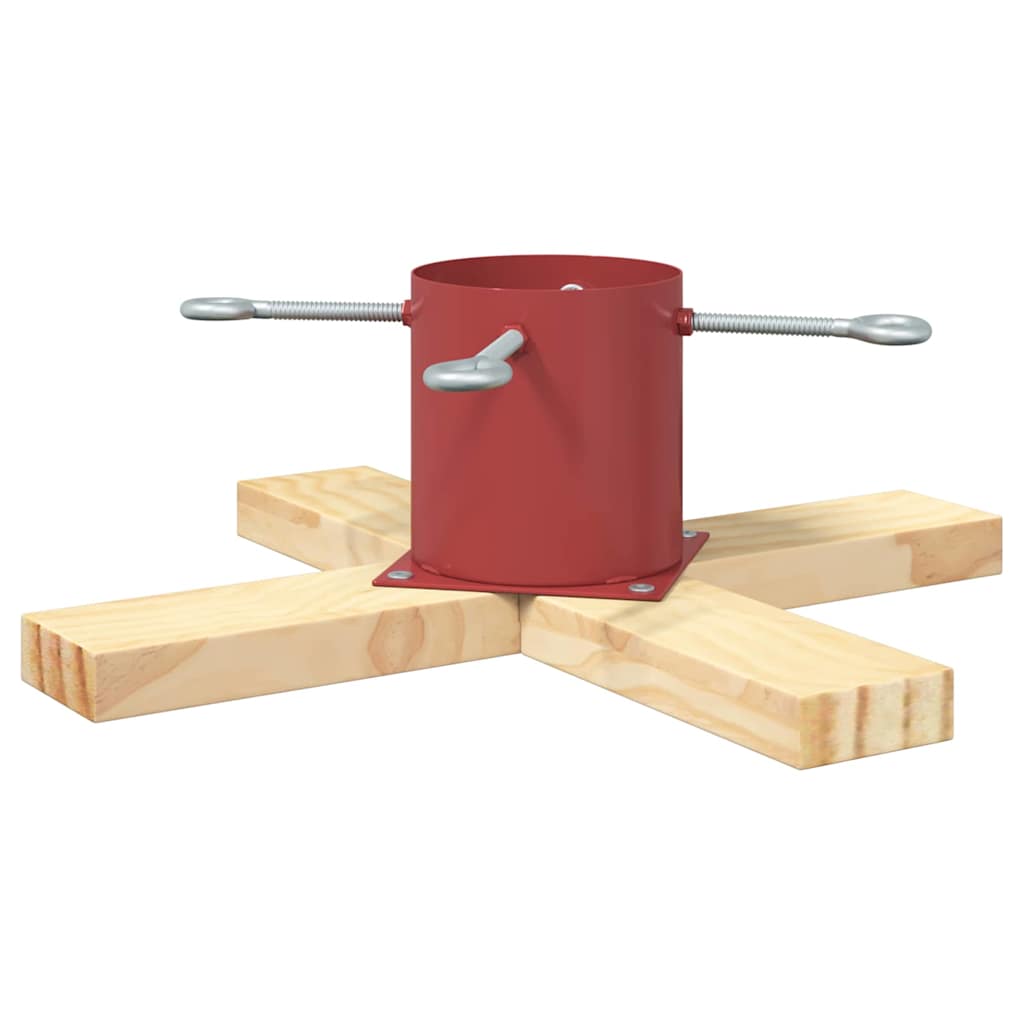 Weihnachtsbaumständer Rot 50 x 50 x 16 cm Massives Kiefernholz
