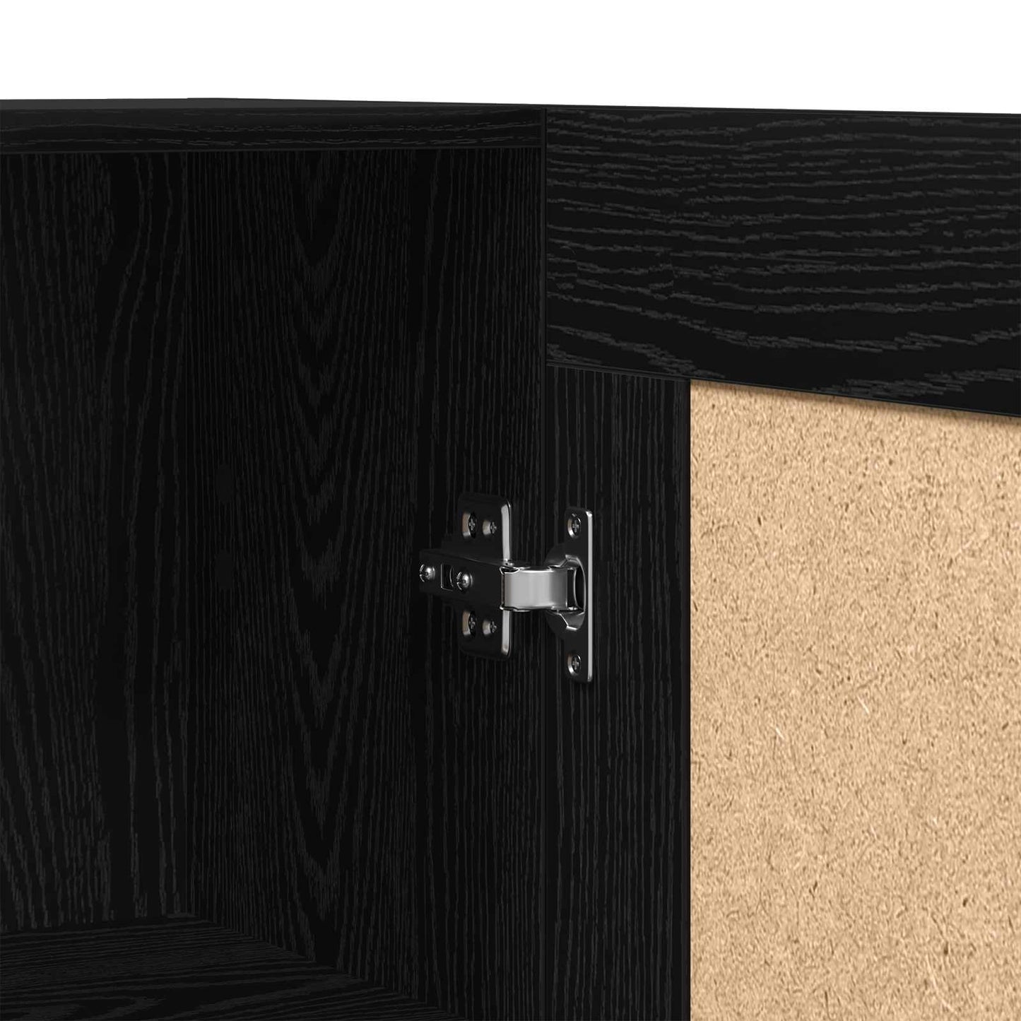 Bücherregal Schwarz Eichen-Optik 82,5 x 30,5 x 185 cm