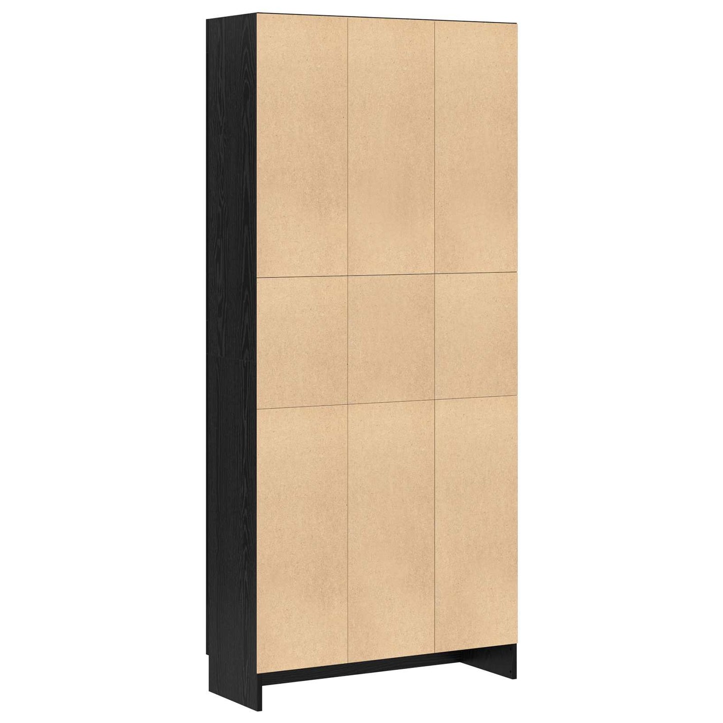 Bücherregal Schwarz Eichen-Optik 82,5 x 30,5 x 185 cm