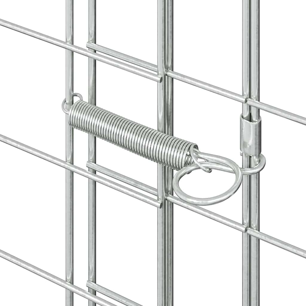 Hühnerkäfig 2 pcs Silber 600 x 100 x 210 cm Verzinkter Stahl
