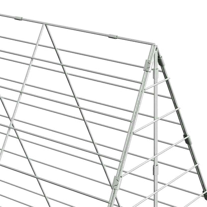 Hühnerkäfig 2 stk. Silber 600 x 100 x 210 cm Verzinkter Stahl