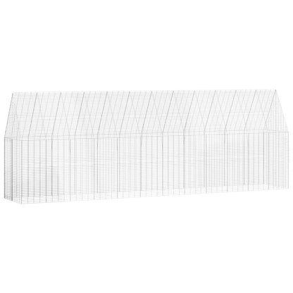 Hühnerkäfig 2 stk. Silber 600 x 100 x 210 cm Verzinkter Stahl