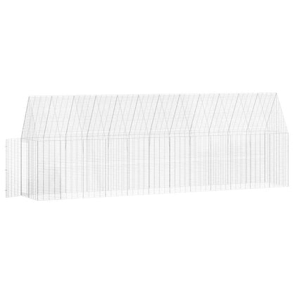 Hühnerkäfig 2 stk. Silber 600 x 100 x 210 cm Verzinkter Stahl