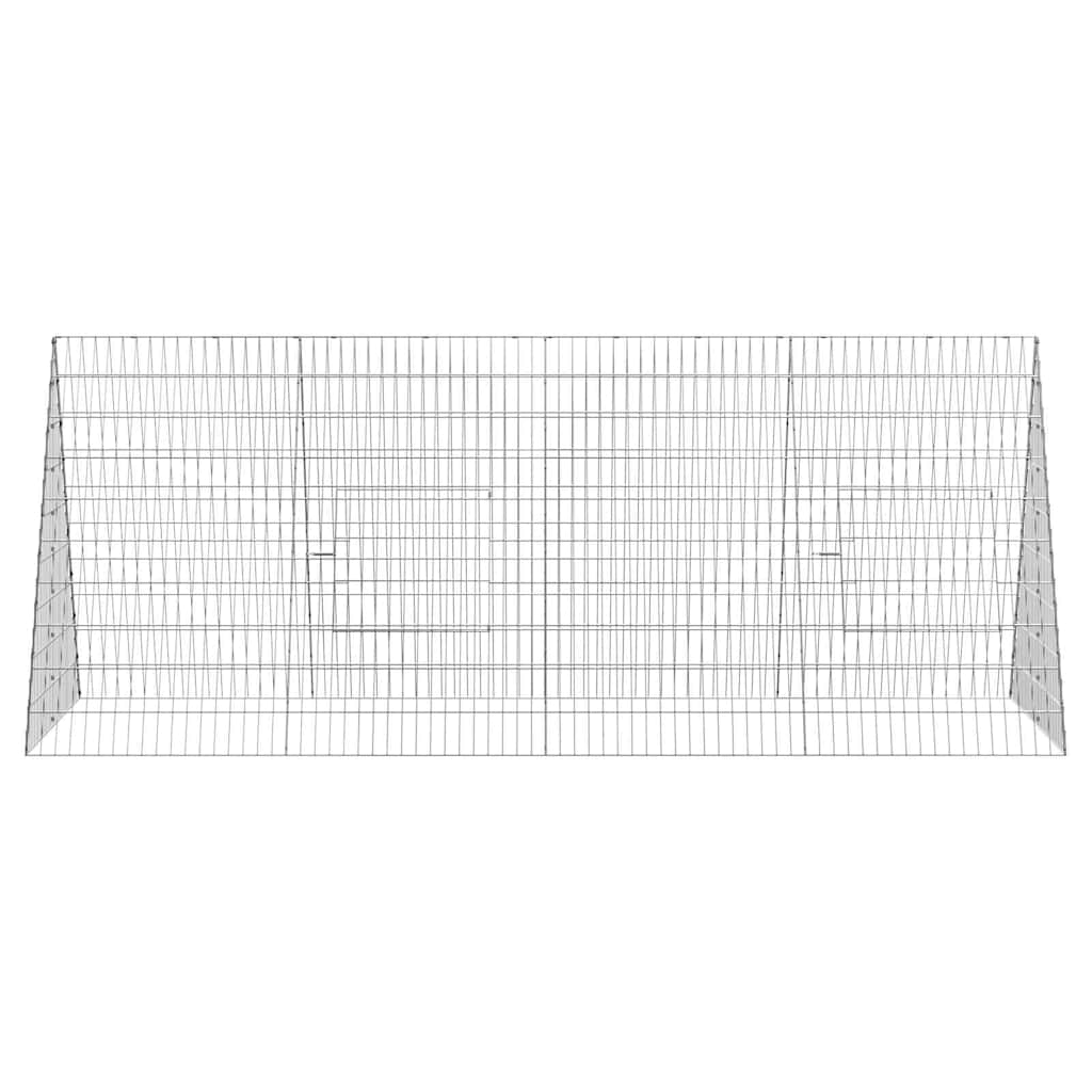 Hühnerkäfig Silber 215 x 100 x 85 cm Verzinkter Stahl