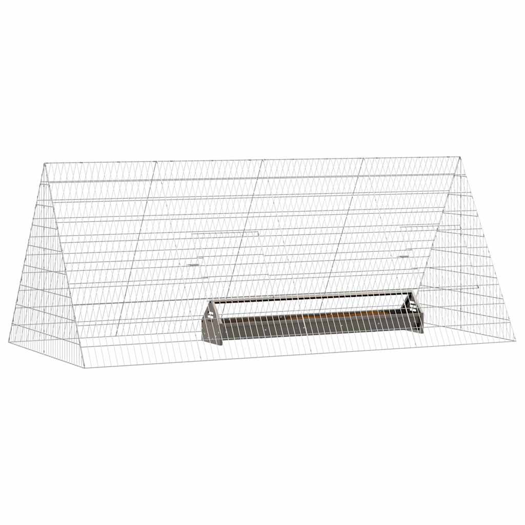 Hühnerkäfig Silber 215 x 100 x 85 cm Verzinkter Stahl