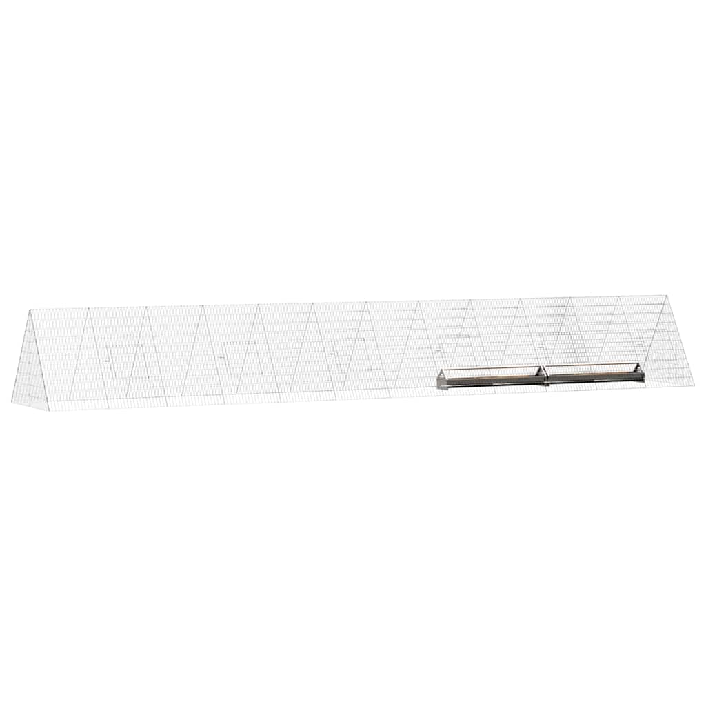 Hühnerkäfig Silber 650 x 100 x 85 cm Verzinkter Stahl