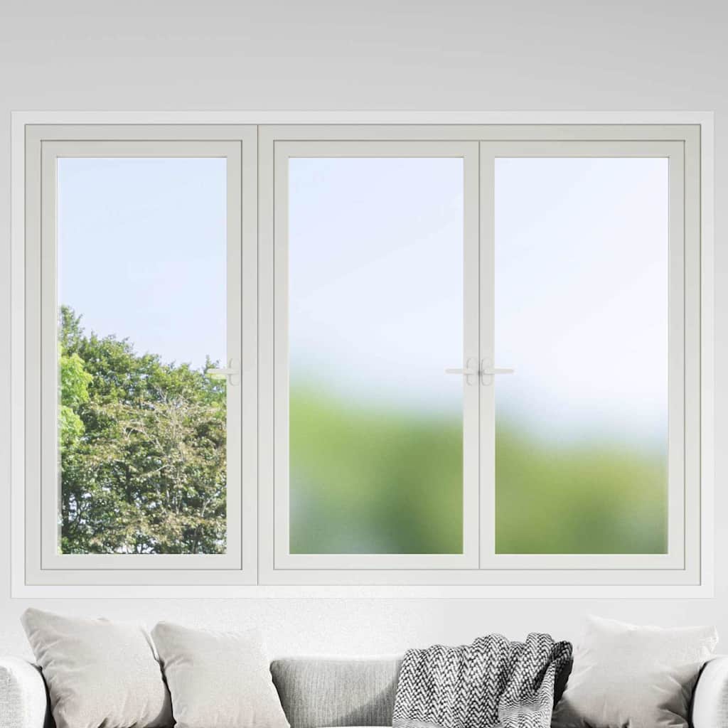 Statische Fensterfolie Frostiges Grau 90 x 2000 cm PVC