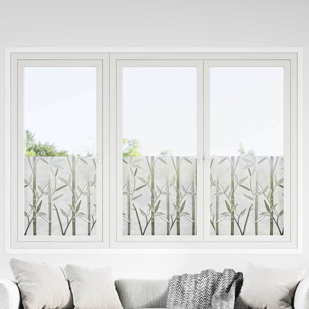 Statische Fensterfolie Bambus-Muster 90 x 500 cm PVC