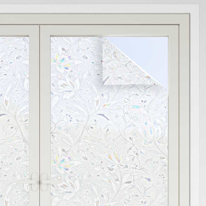 Statische Fensterfolie Vereiste Blume 90 x 500 cm PVC