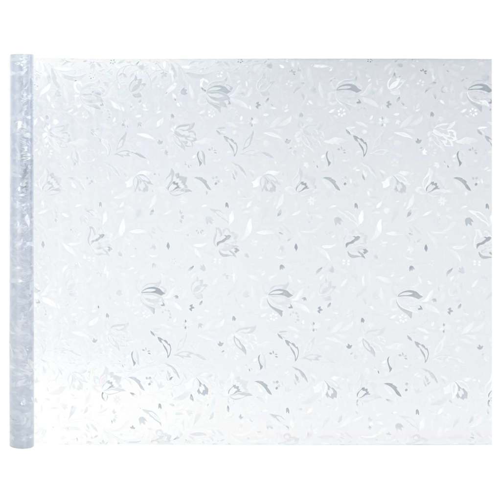 Statische Fensterfolie Blumen-Muster 90 x 500 cm PVC