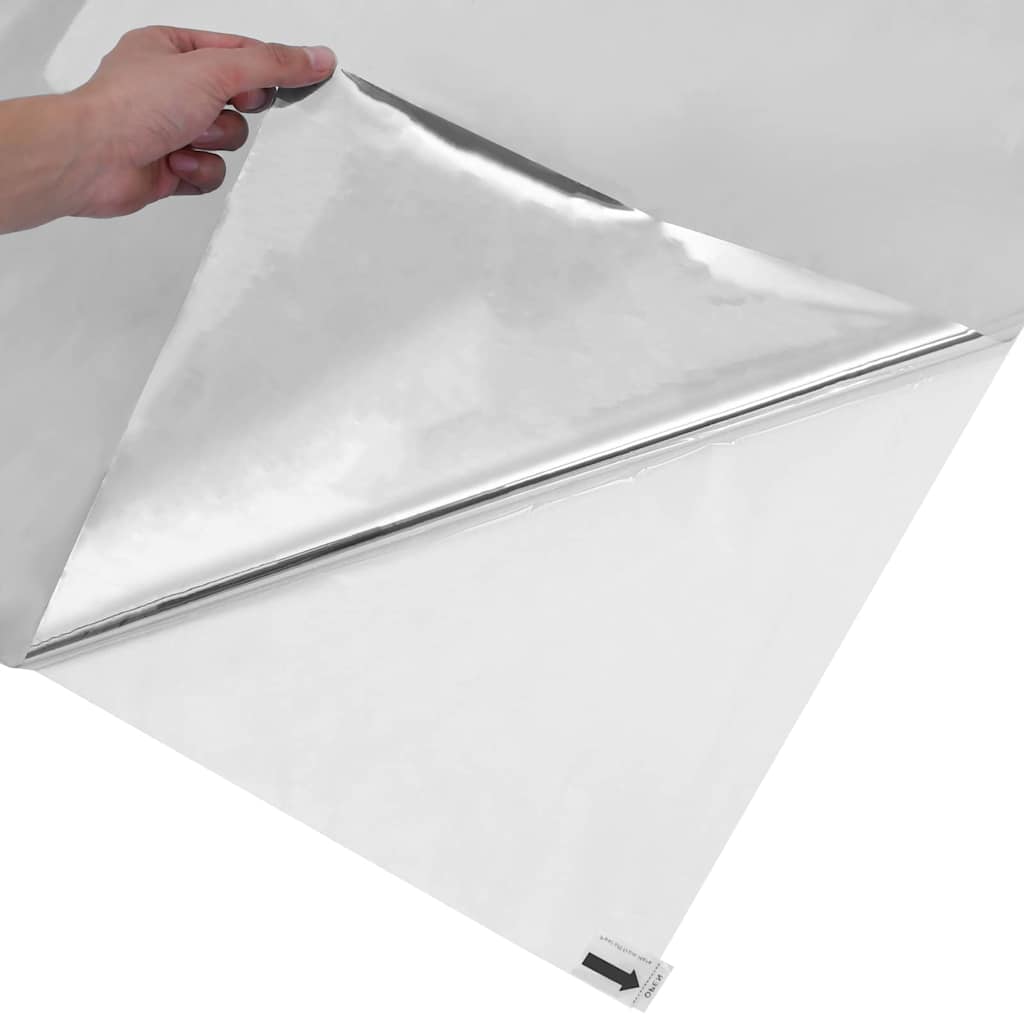 Statische Reflektierende Solarfensterfolie Silber 90 x 1000 cm