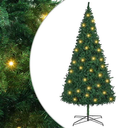 Weihnachtsbaum mit dekorativen Saitenlichtern Grün 400 cm PVC