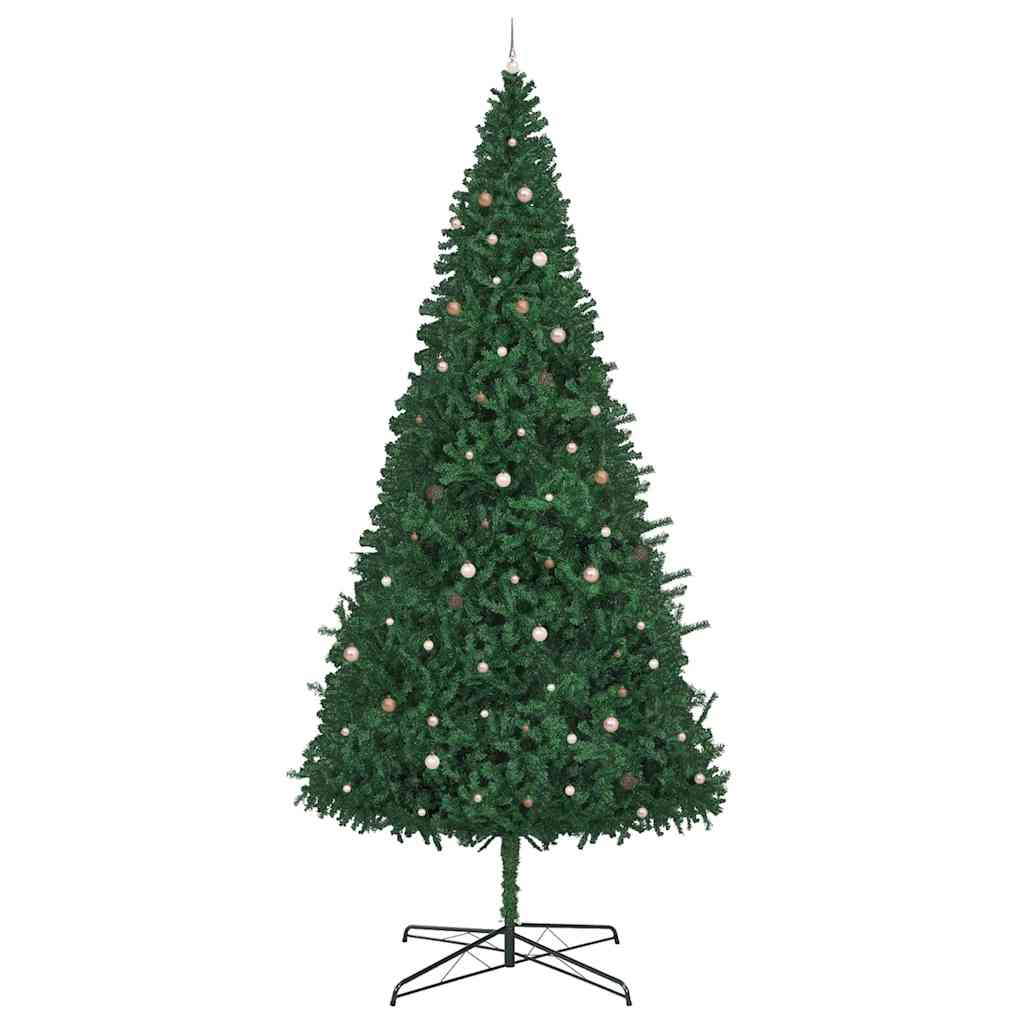 Weihnachtsbaum mit dekorativen Saitenlichtern Grün 400 cm PVC