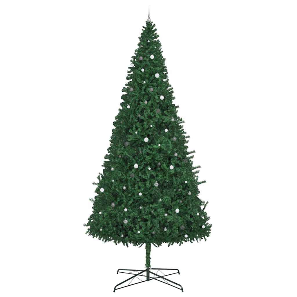 Weihnachtsbaum mit dekorativen Saitenlichtern Grün 400 cm PVC