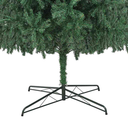 Weihnachtsbaum mit dekorativen Lichterketten Grün 400 cm PVC