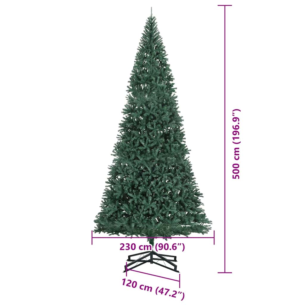 Künstlicher vorbeleuchteter Weihnachtsbaum mit Kugelset Grün