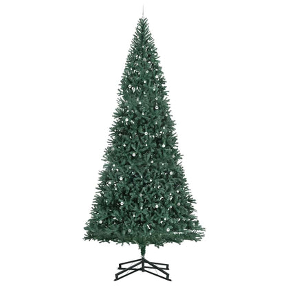 Künstlicher vorbeleuchteter Weihnachtsbaum mit Kugelset Grün