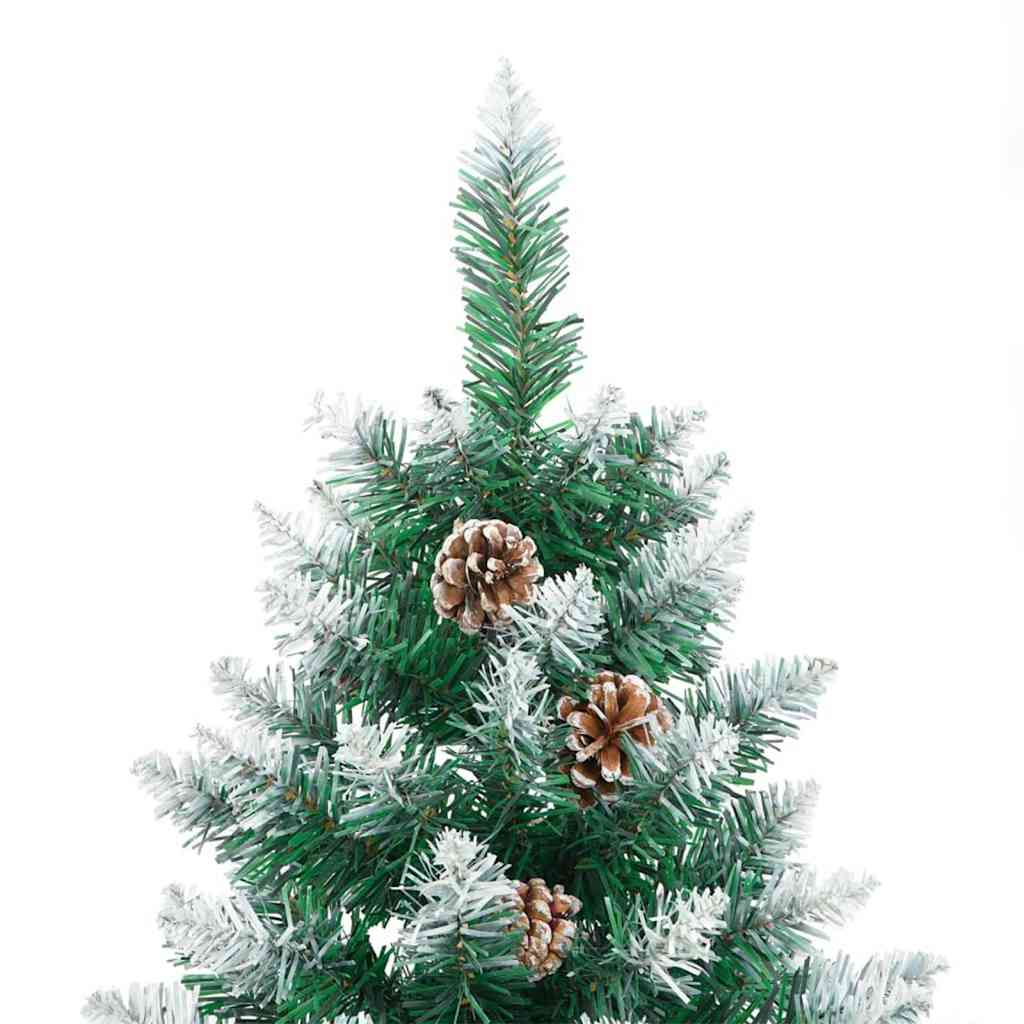 Schlanker Weihnachtsbaum mit 300 LEDs mit Ständer Grün 180 cm