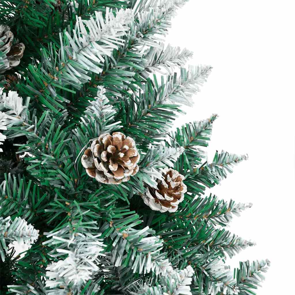 Schlanker Weihnachtsbaum mit 300 LEDs mit Ständer Grün 180 cm
