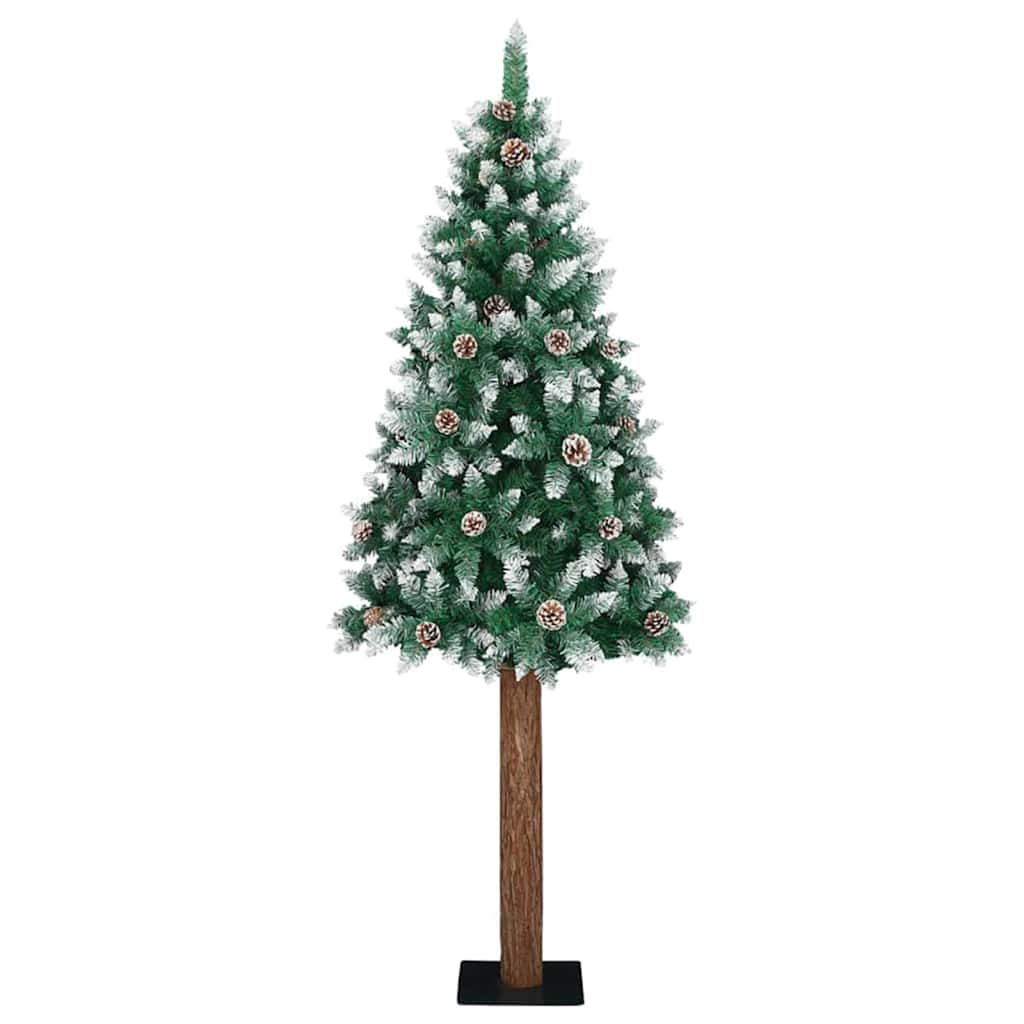 Schlanker Weihnachtsbaum mit 300 LEDs mit Ständer Grün 180 cm