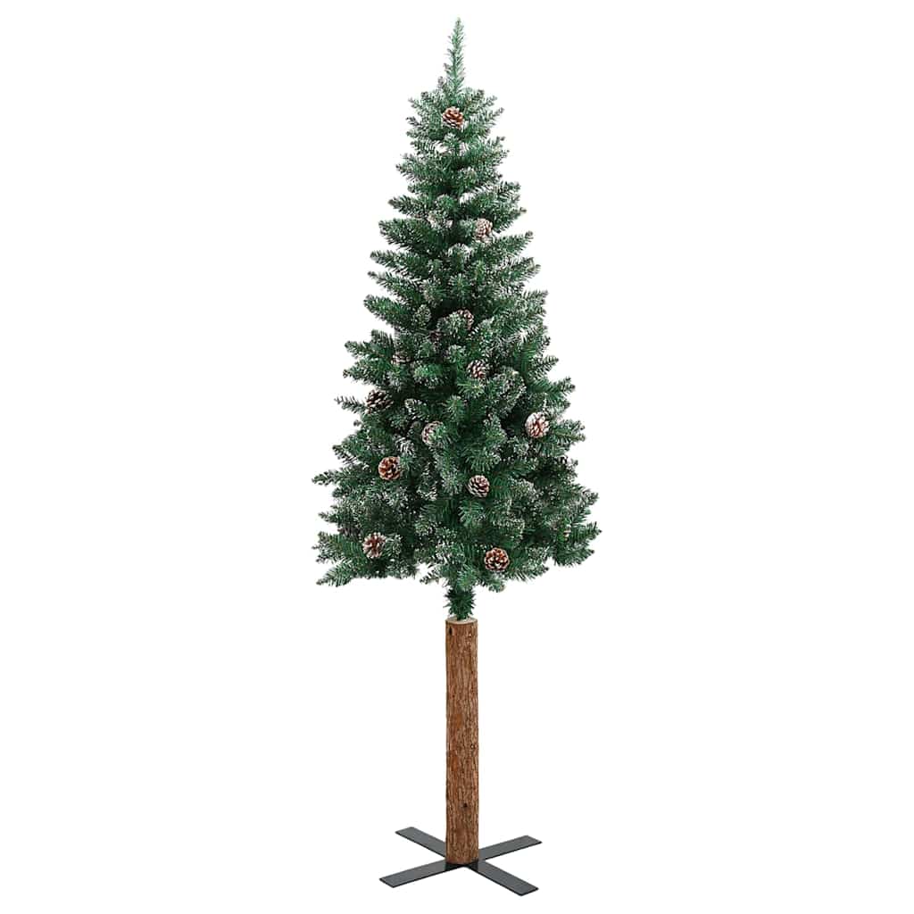 Schlanker Weihnachtsbaum mit 300 LEDs mit Ständer Grün 180 cm