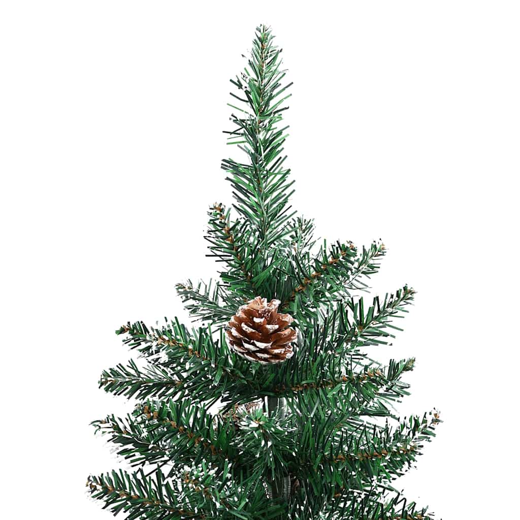 Schlanker Weihnachtsbaum mit 300 LEDs mit Ständer Grün 180 cm