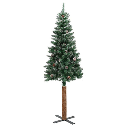 Schlanker Weihnachtsbaum mit 300 LEDs mit Ständer Grün 180 cm