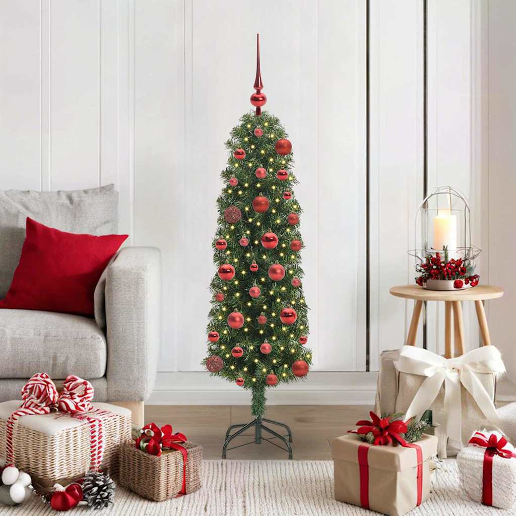 Künstlicher Weihnachtsbaum mit 150 LEDs mit Ständer Grün 120 cm