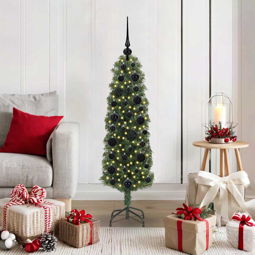Künstlicher Weihnachtsbaum mit 150 LEDs mit Ständer Grün 120 cm