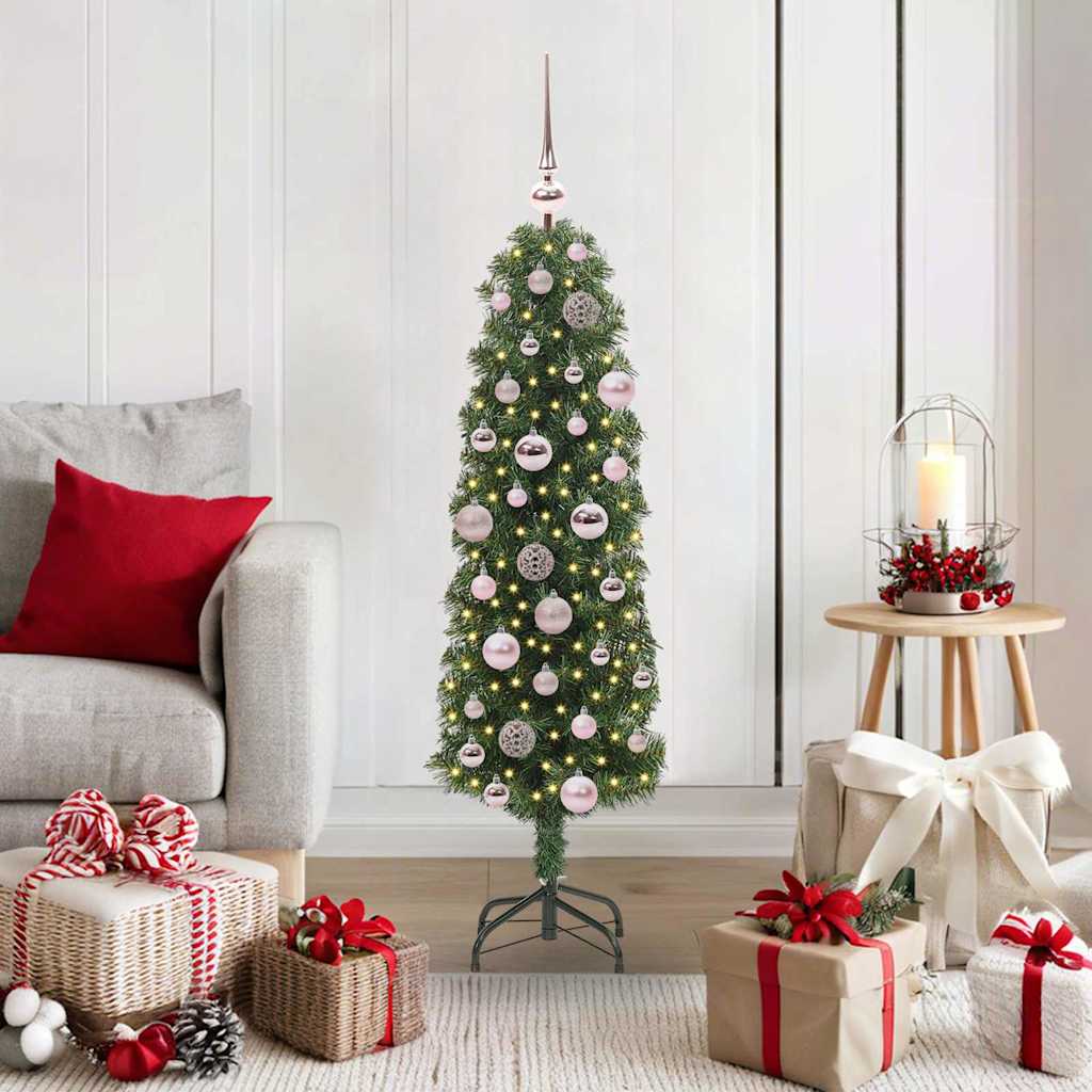 Künstlicher Weihnachtsbaum mit 150 LEDs mit Ständer Grün 120 cm