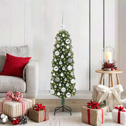 Künstlicher Weihnachtsbaum mit 150 LEDs mit Ständer Grün 120 cm