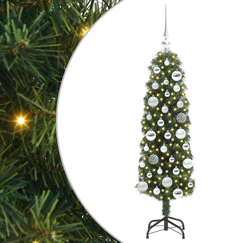 Künstlicher Weihnachtsbaum mit 150 LEDs mit Ständer Grün 120 cm