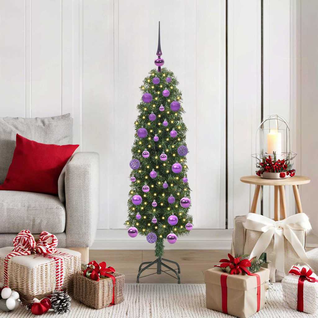 Künstlicher Weihnachtsbaum mit 150 LEDs mit Ständer Grün 120 cm