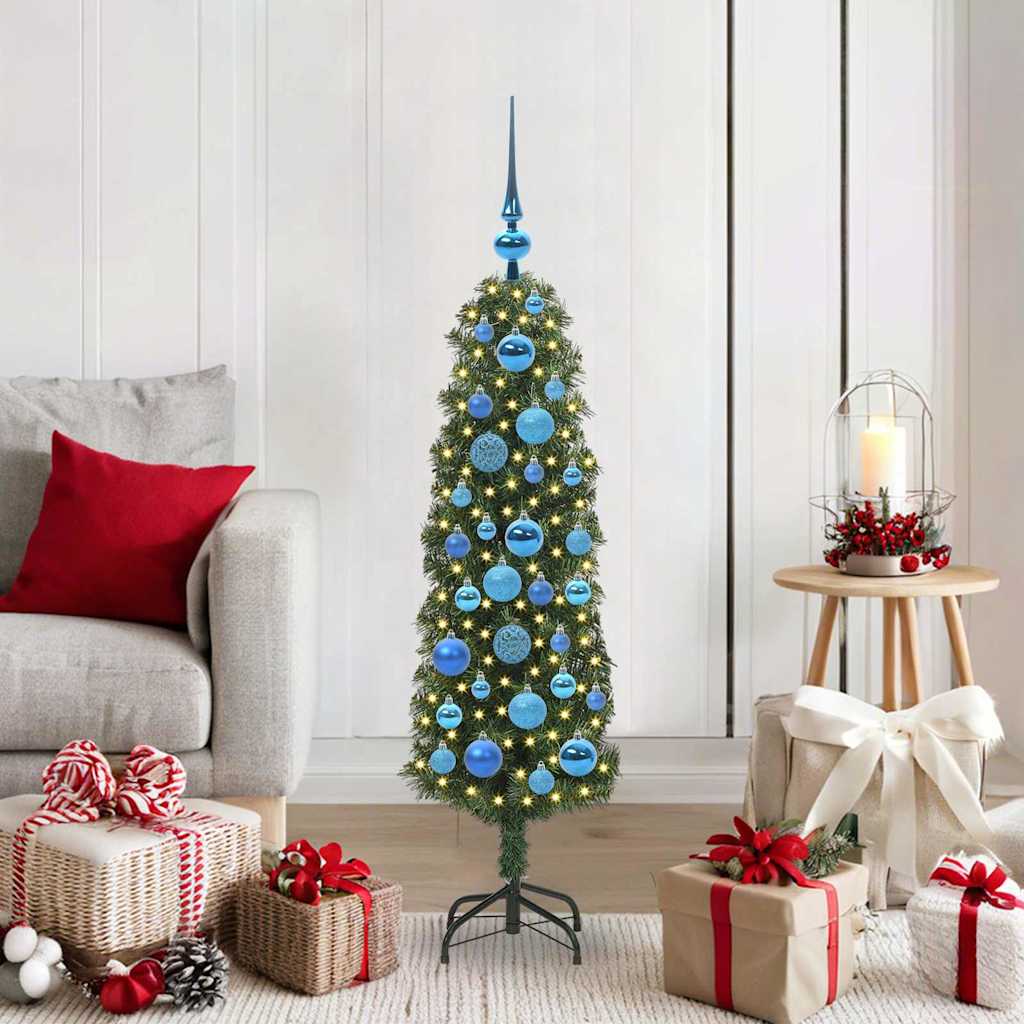 Künstlicher Weihnachtsbaum mit 150 LEDs mit Ständer Grün 120 cm