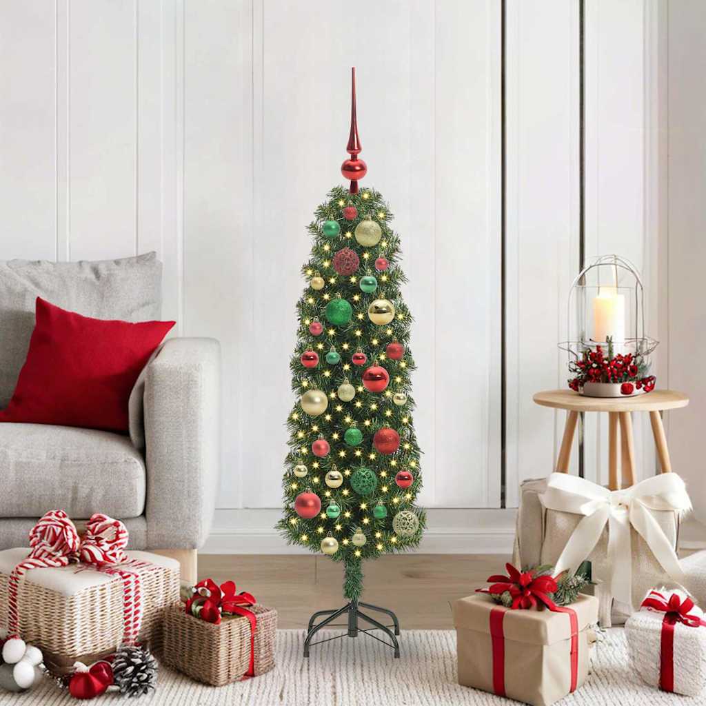 Künstlicher Weihnachtsbaum mit 150 LEDs mit Ständer Grün 120 cm