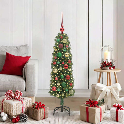 Künstlicher Weihnachtsbaum mit 150 LEDs mit Ständer Grün 120 cm