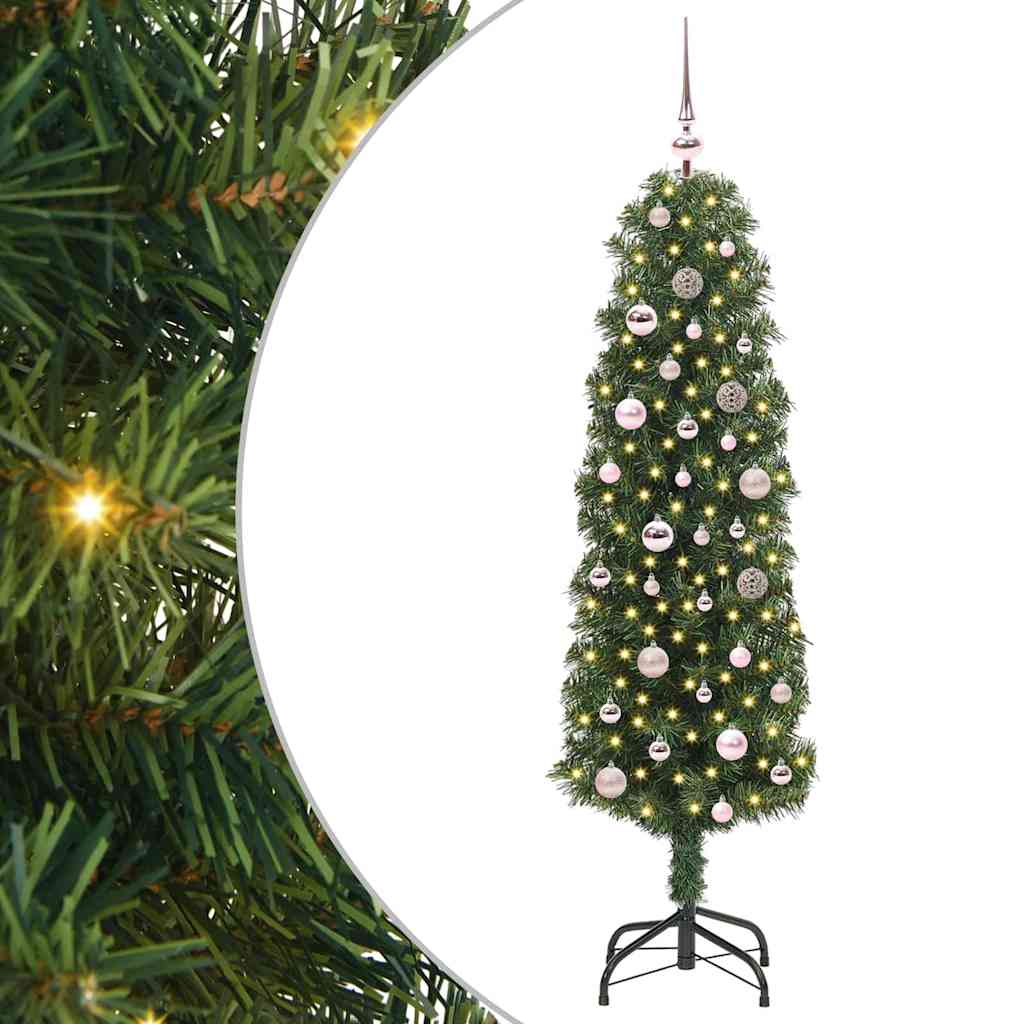 Künstlicher Weihnachtsbaum mit 150 LEDs mit Ständer Grün 150 cm