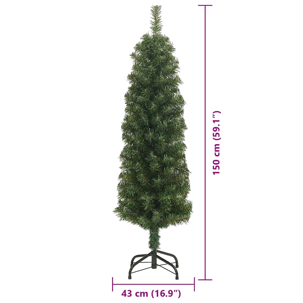 Künstlicher Weihnachtsbaum mit 150 LEDs mit Ständer Grün 150 cm