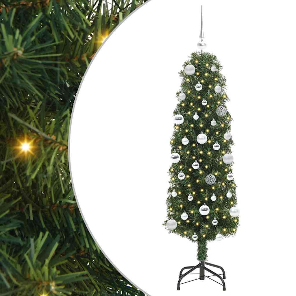 Künstlicher Weihnachtsbaum mit 150 LEDs mit Ständer Grün 150 cm