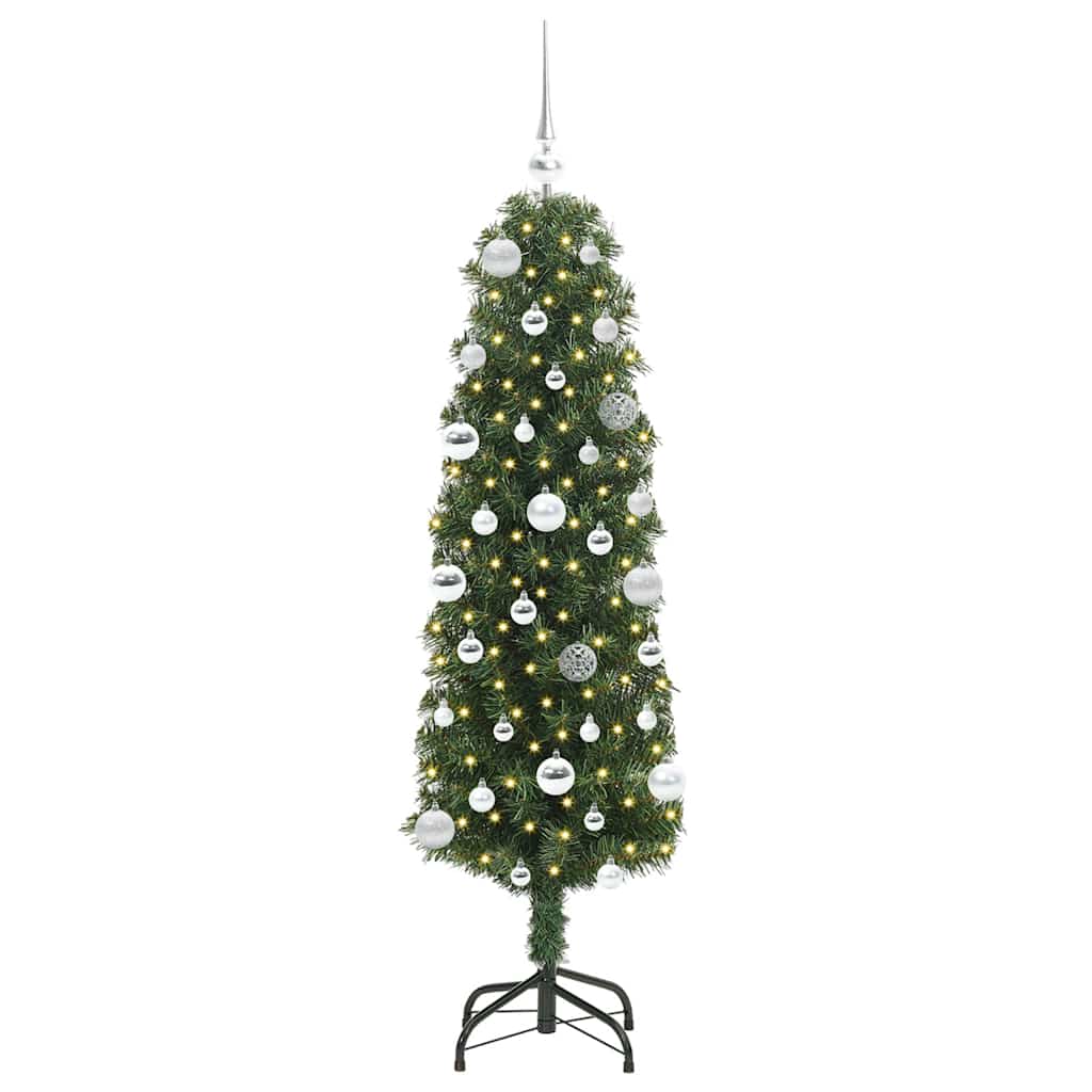 Künstlicher Weihnachtsbaum mit 150 LEDs mit Ständer Grün 150 cm