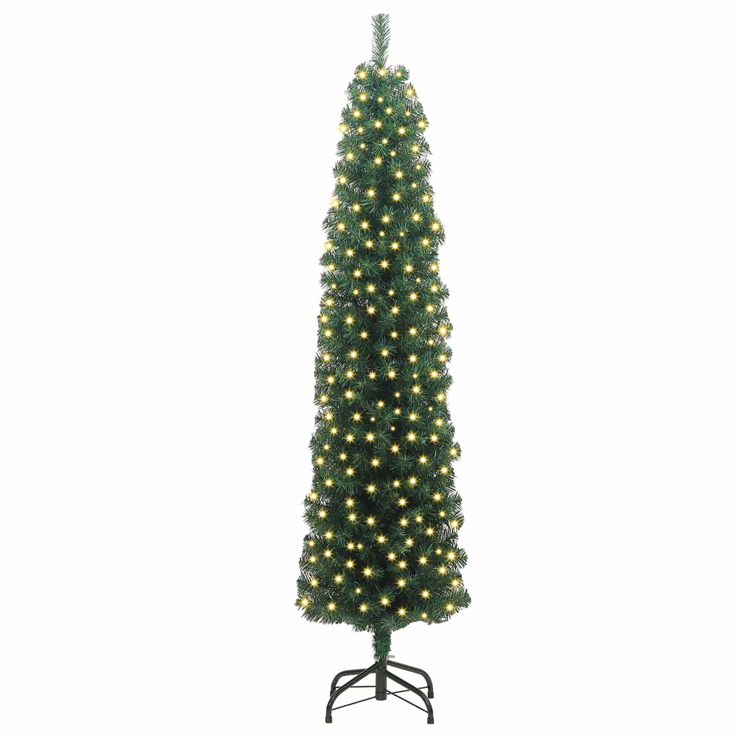 Künstlicher Weihnachtsbaum mit 300 LEDs mit Ständer Grün 180 cm