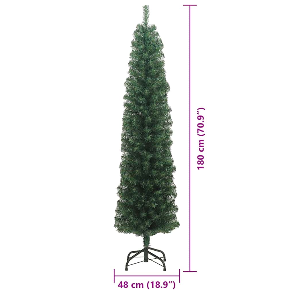 Künstlicher Weihnachtsbaum mit 300 LEDs mit Ständer Grün 180 cm