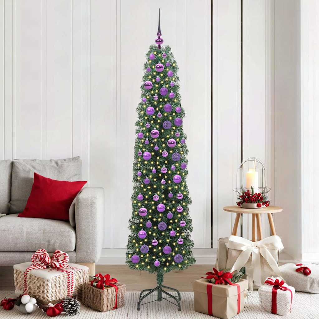 Künstlicher Weihnachtsbaum mit 300 LEDs mit Ständer Grün 180 cm