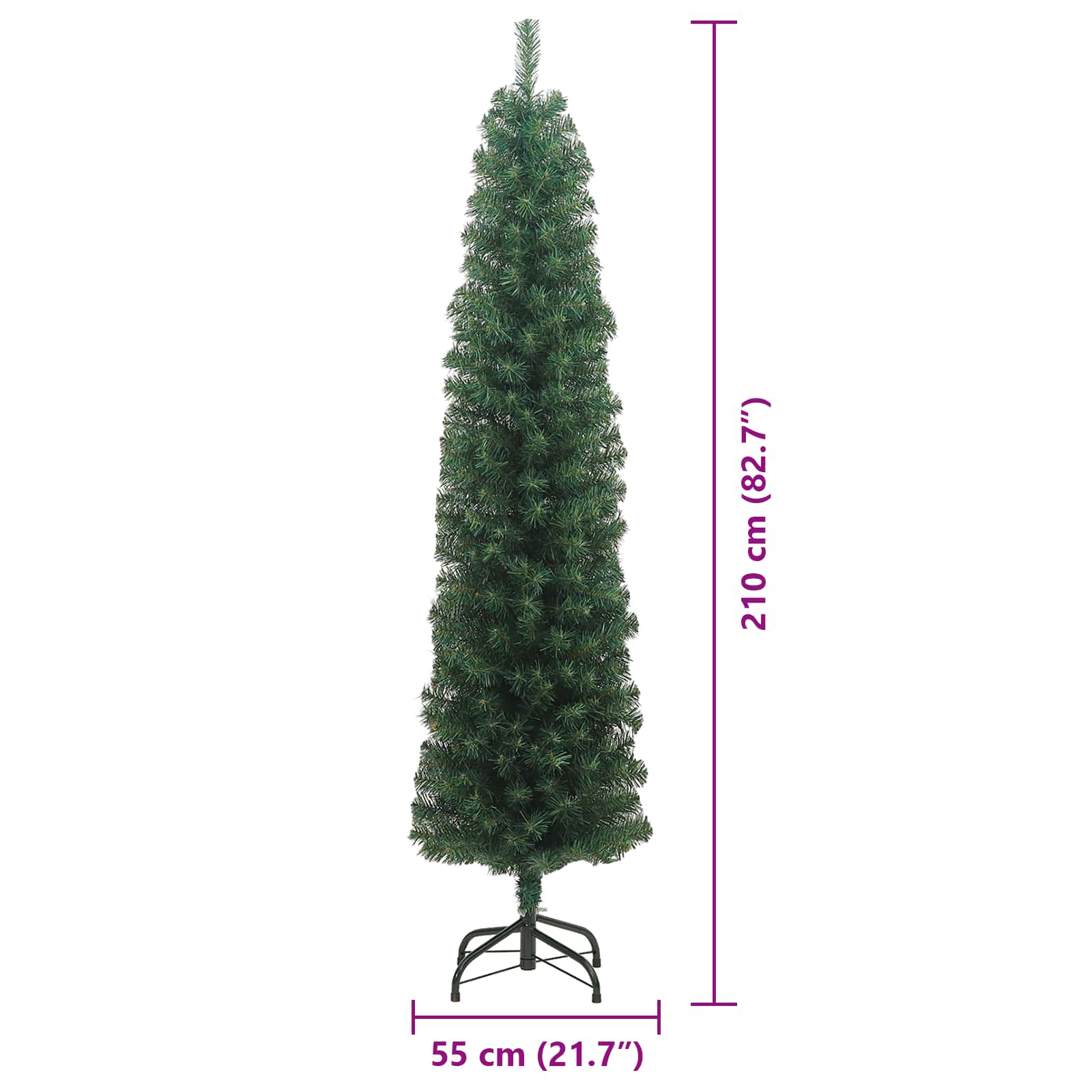 Künstlicher Weihnachtsbaum mit 300 LEDs mit Ständer Grün 210 cm
