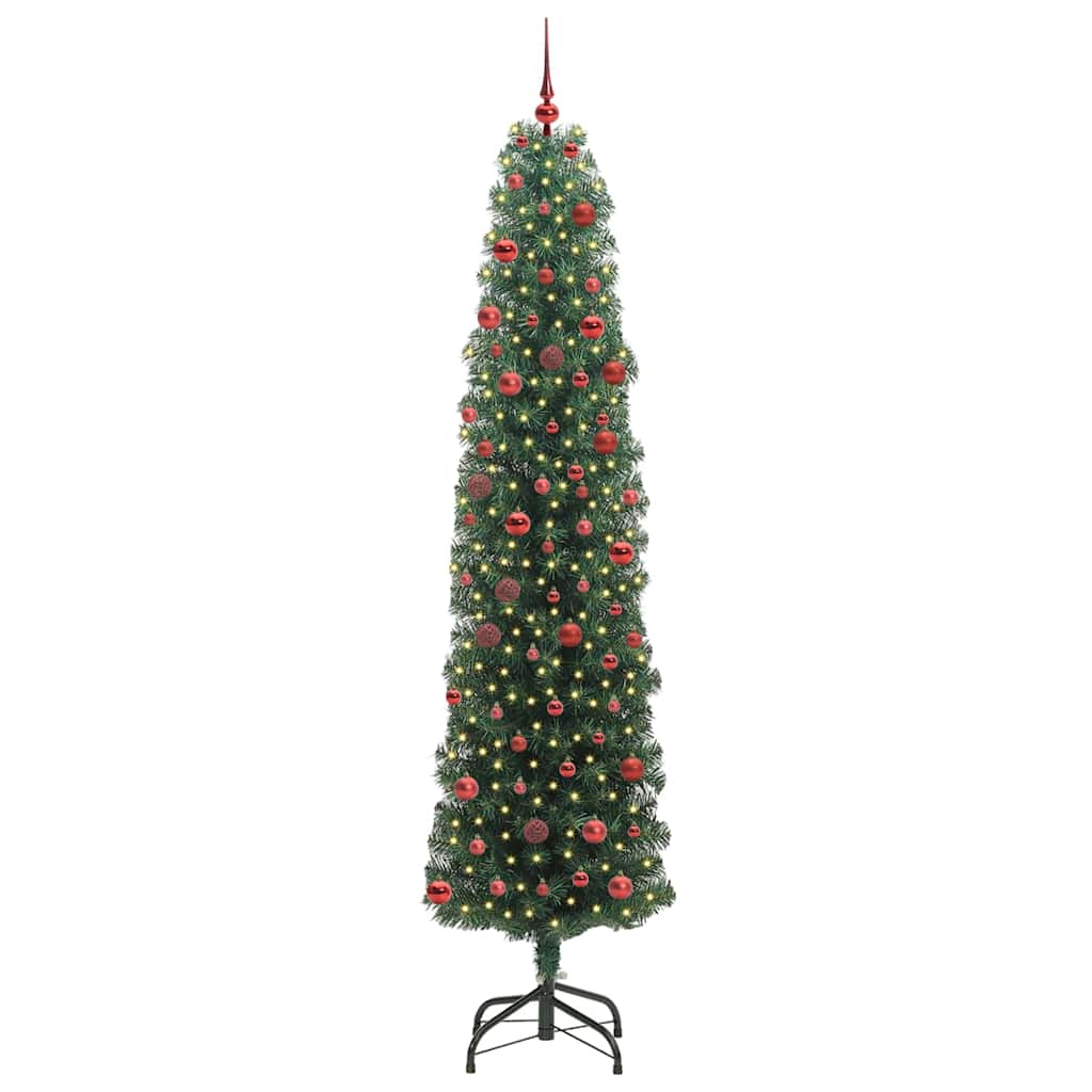 Künstlicher Weihnachtsbaum mit LED-Beleuchtung Grün 210 cm
