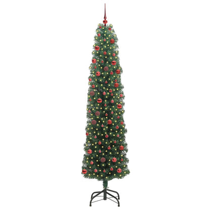 Künstlicher Weihnachtsbaum mit LED-Beleuchtung Grün 210 cm