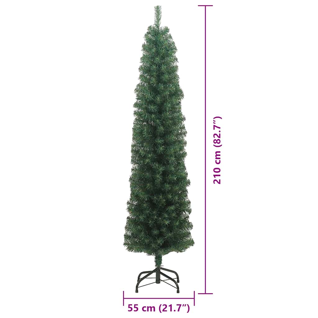 Künstlicher Weihnachtsbaum mit 300 LEDs mit Ständer Grün 210 cm
