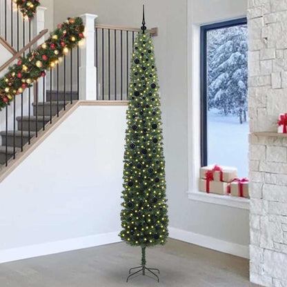 Künstlicher Weihnachtsbaum mit LED-Beleuchtung Grün 270 cm